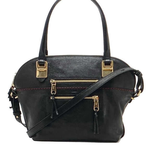 LIKE NEW CHLOE Angie Medium Black Lambskin Leather Shoulder Cross Body Tote Bag - Picture 1 of 16